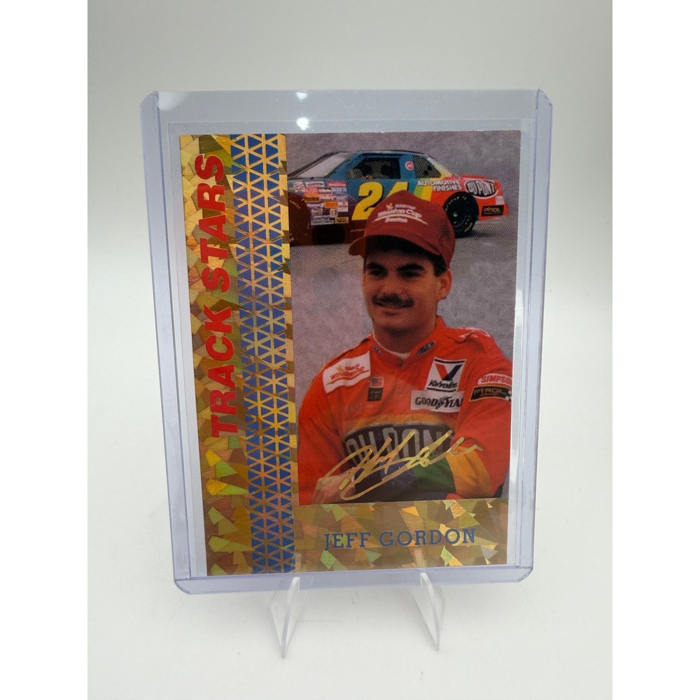1994 Jeff Gordon Track Stars Promotional Sample Gold Foil Trading Card #24 NM